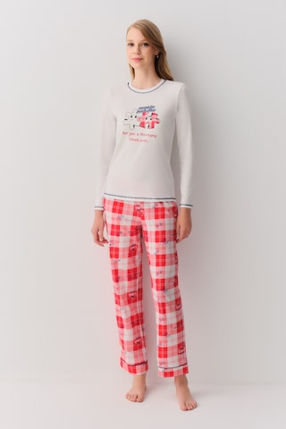 Suwen Friends Pijama Takımı Sh262346601114 Kırmızı