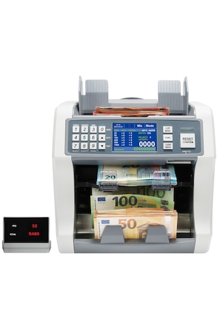 Baove Gb9200 Pro Mix Çift Katlı Karışık Para Sayma Makinesi - 20 Ülke Parası - Yazıcılı - Çift Ekranlı