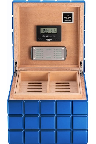 Colibri Heritage Cube Lacivert Sedir Humidor Puro Kutusu