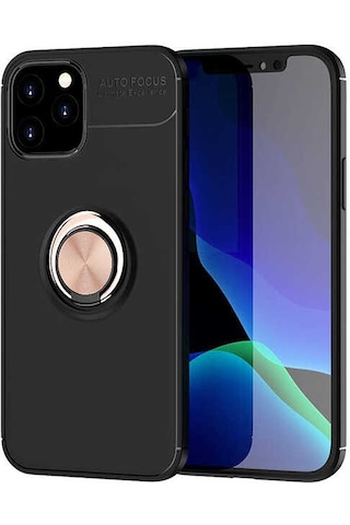 Apple Uyumlu iPhone 12 Pro Uyumlu Zore Ravel Silikon Kılıf-siyah-rose Gold Siyah-rose Gold -