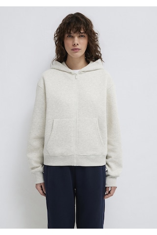 Mavi - Mavi Logo Nakış Detaylı Kapüşonlu Bej Sweatshirt 1s10532-85576 Bej