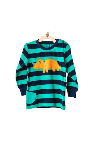 Andywawa Erkek Çocuk Dinazor Desenli Lacivert Çocuk Pijama Ac23403 001