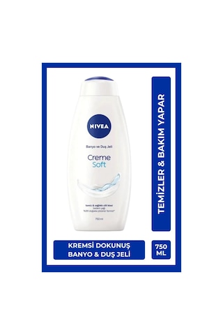 Nivea Creme Soft Kremsi Dokunuş Banyo ve Duş Jeli 750 ML