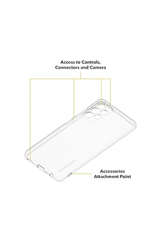 Samsung Galaxy Uyumlu A72 Şeffaf Kılıf Silikon Koruma Kamera Korumalı