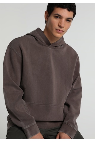 Colin's Colins Relaxed Fit Kapüşonlu Düz Erkek Kahverengi Sweatshirt Cl1081803 Q1.v1 Brw
