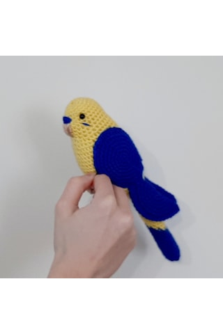 Amigurumi Örgü Oyuncak Muhabbet Kuşu Fenerbahçeliyim Lacivert - Sarı