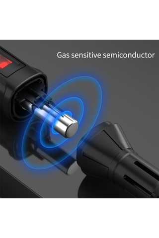 Mufunye Mastfuyı Fy8830 Yakıcı Gaz Sızıntı Tespit Cihazı - Doğal Gaz, Lpg Test Aleti - Ses Ve Işık Alarmlı, Pil Hariç Siyah