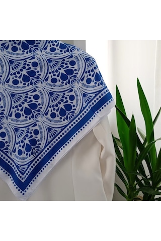 Lente Aksesuar Kadın Premium Desenli Boyun Çanta Ve Saç Fuları 70x70 Cm Alaçatı