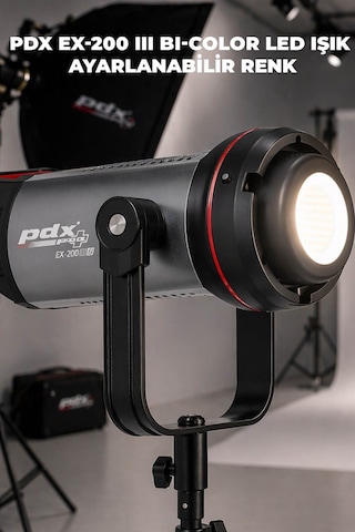 Pdx Ex-200 Iıı Bi-color Led Işık Ayarlanabilir Renk Video Ve Stüdyo
