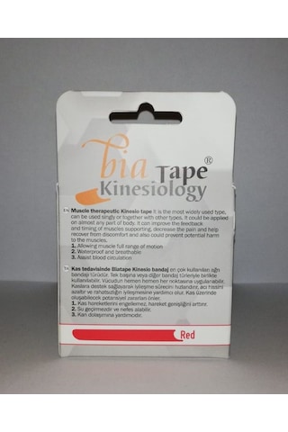 Bia Tape Bandı Kırmızı Renk 5Cm X 5M Kinesio Biatape Bantı