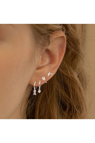 Geeksen 14k Altın Kaplama Zirkonyalı Kadın Küpe Seti - Çeşitli Stiller 3 Çift - Zirve Eleganlık Ve Çok Yönlülük Gold