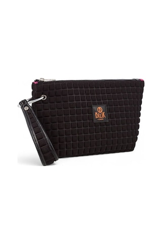 Bilik Deri Scuba Siyah Kadın Portföy & Clutch Çanta Yeliz Siyah