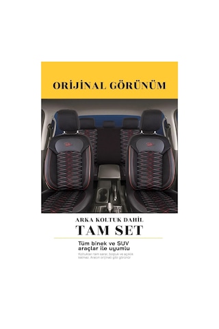 Panda Madrid Serisi File Kumaş Oto Koltuk Kılıfı - Tam Set