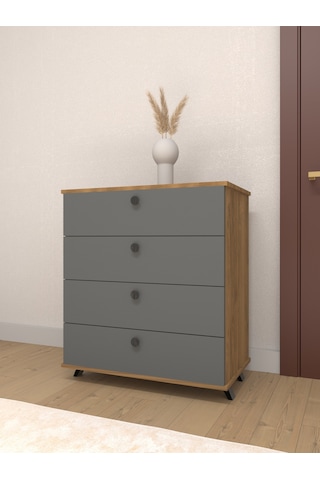 Ahşap Şifonyer Antrasit 68 x 70 x 44
