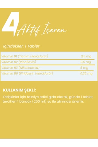 B Well Compound B1 B2 B3 B6 Vitaminleri İçeren 90 Tablet