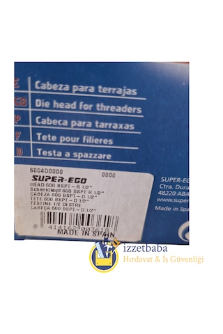 Süper Ego 6004d0000 Boru Pafta Yedek Kafa 1/2''