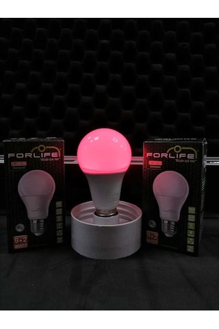 9W+2W E27 Kırmızı 6500K 3 Kademeli Renkli Led Ampul
