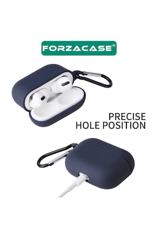 Forzacase Apple Uyumlu AirPods Pro 3 İle Anahtar Askılıklı Bluetooth Kulaklık Kılıfı - Fc1125 Beyaz