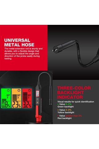 Springsun Habotest Ht663l Fren Hidroliği Test Cihazı: Dot3/4/5.1 Dijital Ölçüm, Ses-ışık Uyarılı Hassas Kalite Kontrol