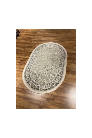 Girit Gr00a Gri Oval Halı Çok Renkli