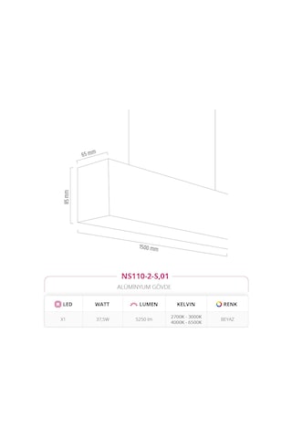 Nevo 150 Cm Linear Sarkıt Ns110-2-S,01