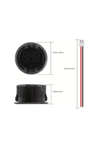 Dijital Voltmetre Dc4-100v Kırmızı Araç Karavan Motorsiklet Yat Tekne