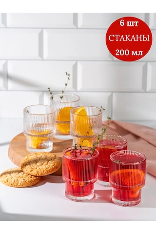 Purecrystal 6 Adet Su Ve Meyve Suyu Bardağı Seti 418367836 Beyaz