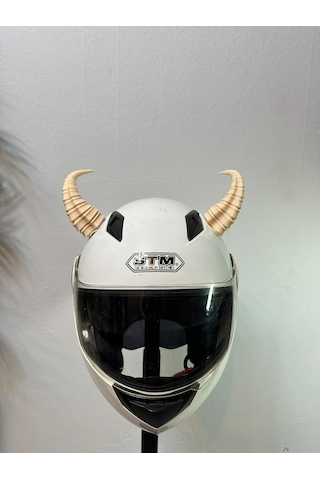 Motor & Motosiklet Bej Viking Boynuz Kask Dış Aksesuarı Diğer