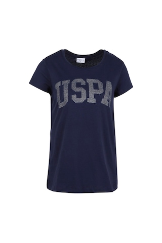 U.S. Polo Assn. Kadın Basic Bisiklet Yaka Tişört Lacivert