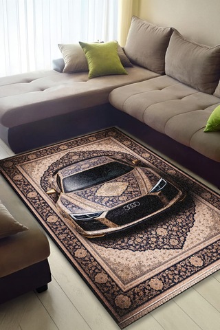 Audi R8 Araba Desenli Halı Dijital Baskı Yıkanabilir Kaymaz Taban Leke Tutmaz Çok Renkli8