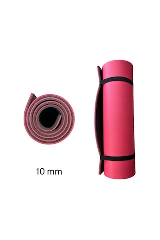 10mm Pembe-siyah Pilates Matı Rahat Kalın Yoga Ve Fitness Matı Pembe - Siyah