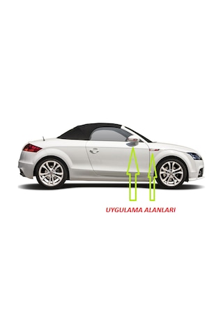 Audi S Line TT TTS Yan Aynalar Ve Çamurluk Yanı Damla Desen Bıçak