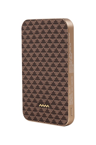 Raptic S4 Aramid-skin M-safe Özellikli Ultra İnce Powerbank 15w 5000mah Kahverengi Kahverengi