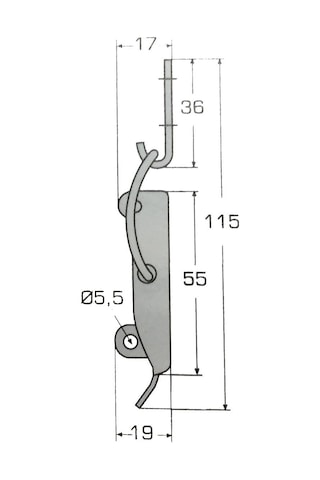 115Mm. Paslanmaz Mandallı Kilit. Asma Kilit Halkalı