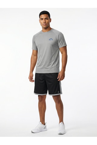 Orendahill Erkek Spor Tişört Hızlı Kuruyan Esnek Regular Fit Basic Gym Activewear Gri