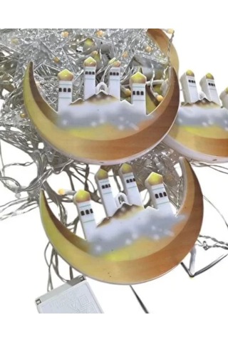 Northcity Hilal Yıldız Led Ramazan Işığı 3 Metre Dekoratif Perde Aydınlatması - A++ Enerji Sıcak Beyaz