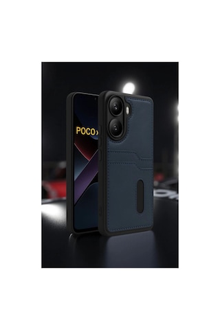Xiaomi Poco X7 Pro Kılıf Sara Kartvizitli Deri Kılıf