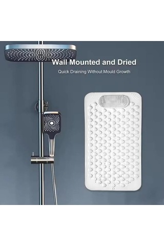 Sea Home 1 Adet Vantuzlu Banyo Ve Duş Kaydırmazı Duşa Kabin Küvet İçi Vantuzlu Banyo Paspası Beyaz Renk 36 X 69, Çok Renkli