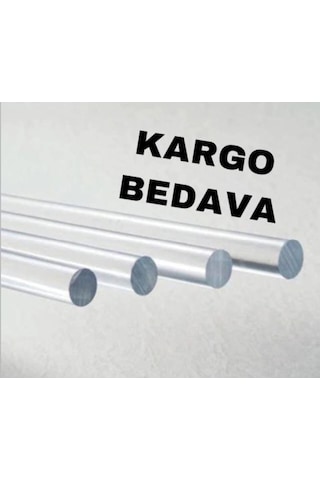 Pleksi Şeffaf Çubuk Yuvarlak
