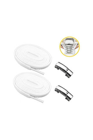 Mawrond Metal Mıknatıslı Akıllı Elastik Bağcık, Kilitle, Beyaz