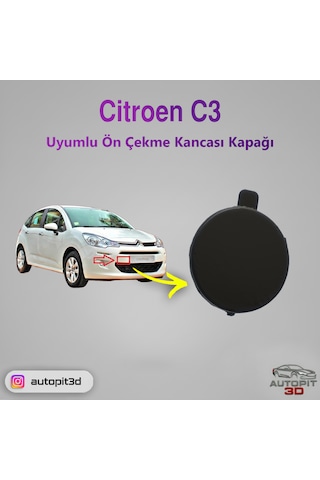 Citroen C3 2 2013-2017 Uyumlu Ön Çeki Demiri Kapağı