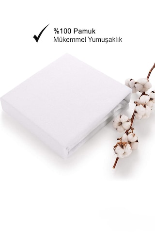 Yuenze Sıvı Geçirmez %100 Pamuk Yatak Alezi - Full Kenar Fitted Koruyucu Beyaz