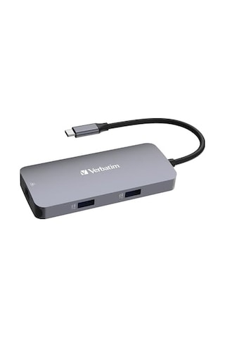 Verbatim Usb-c Pro Multiport Hub 5'i 1 Arada, Çoklu Bağlantı Noktalı Adaptör, Usb-c, Hdmı, Rj45, Usb-a Ve Usb-c Pd, Mac, Macbook Pro/air, İpad Pro, Thinkpad, Windows Bilgisayar, Dizüstü Bilgisayar Ve