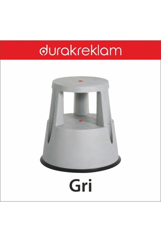 Tekerlekli Tabure Açık Gri