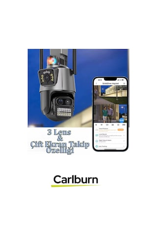 Çift Yönlü İletişim Hareket Algılama Sensörü H.265 Video Gece Görüşü 3 Lens Wi-fi Güvenlik Kamerası
