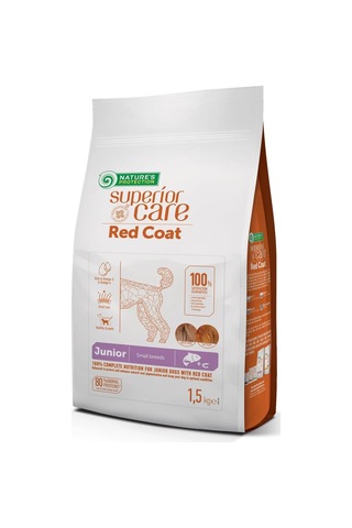 Superior Care Kızıl/kahverengi Tüylü Köpekler İçin Tahılsız Somonlu Küçük Irk Yavru Köpek Maması 1,5 Kg
