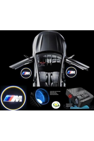 Bmw M Araçlar İçin Pilli  Kapı Altı Led Logo Yapıştırmalı