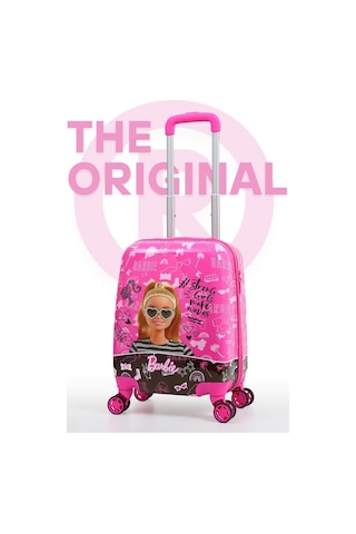 Gedox Kids Barbie Lisanslı Pembe Kız Çocuk Valizi Şık Ve Eğlenceli Tasarım Hafif Ve Dayanıklı Pembe