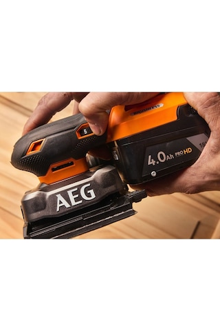 Aeg BFS18SBL-14-0 Akülü Titreşim Zımpara Akü ve Şarj Cihazı Dahil Değildir - 4935498213