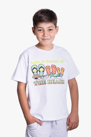 Little's World The Beach Çocuk Tshirt Beyaz